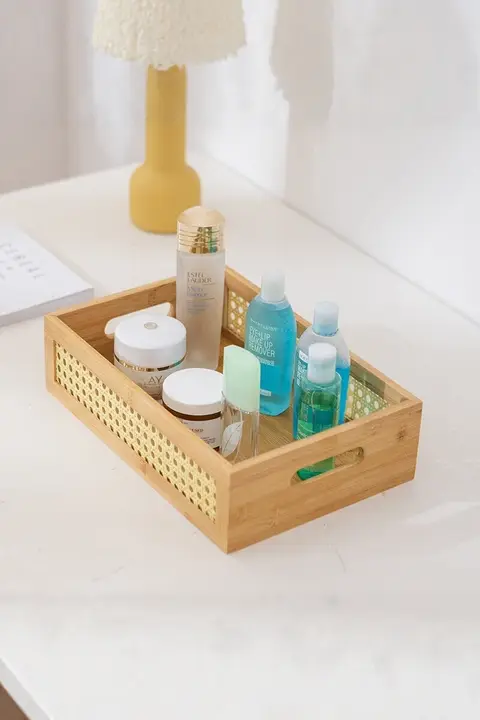 側面メッシュ収納バスケット【デスク用・手編み・おやつやおもちゃの収納に最適】