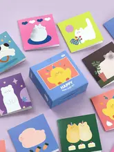 かわいいキャラクターのミニカードと封筒のセット【誕生日やメッセージに最適】（セットアップ対応）