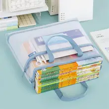 A4対応ポーチ【透明・大容量・持ち手付き・ジッパー式・絵具や文房具の収納に最適】