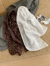 夏季用の細長いスカーフ【レトロスタイル・軽やかで幅狭・首に巻けるデザイン】