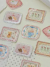 かわいい手描きドロップレジン立体デザインステッカー【カートゥーン・手帳やスマホデコ用】