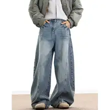 独特なデザインのワイドレッグパンツ【アメリカンヴィンテージ・ルーズフィット・カジュアル】