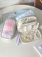 ケーブル収納ポーチ 2層式 充電ケーブル イヤホン ハードディスク 電子機器 整理ポーチ トラベル 出張 携帯用 スーツケース