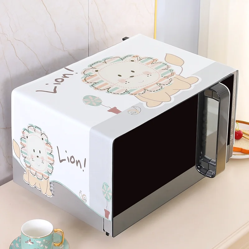 可愛いデザインの電子レンジ用防塵カバー【オーブン対応・アニメキャラクター・キッチンインテリア】