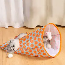 猫用トンネルおもちゃ【遊び心満載・布製・エンターテイメント】（セットアップ対応）