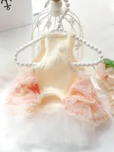 春秋用ペットドレス【猫用・プリンセスデザイン・レース飾り・小型犬用】