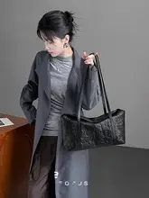 トートバッグ ショルダー レディース 本革 シワ加工 大容量 通勤 春「WASABI」