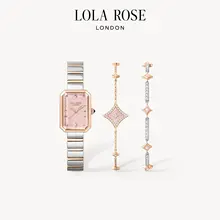 腕時計 ブレスレット レディース スクエアケース スター ピンク 上品 誕生日プレゼント 「Lola Rose」