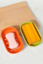 二段式ソープディッシュ【水切り機能付き・バスルーム・洗面所用】