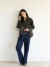 極上の柔らかさのインディゴストレートデニムパンツ【ワイドレッグ・季節を問わない定番】