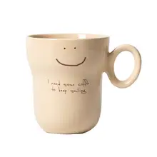 シンプルな陶器製コーヒーマグカップ【家庭用・牛乳ラテアート対応・北欧風】