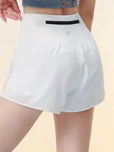 レディースフィットネスショートパンツ【後ろポケット・速乾・トレーニング用・夏用・膝上丈】