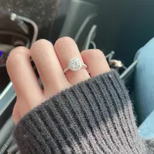 洗練されたデザイン！超輝きの仮想ダイヤモンドリング【結婚式用・ユニセックス・シンプル】