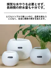 大きいサイズの樹脂製花盆【黒金剛・丸型・上品なデザイン】