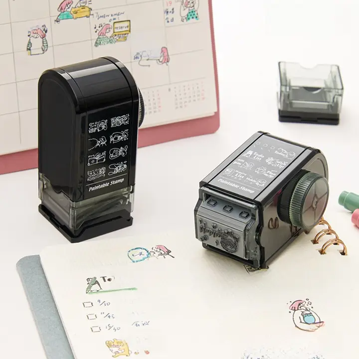 可愛い手描き風スタンプ付きノート【装飾用・手帳用】