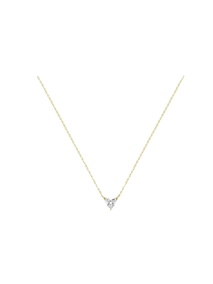 三角形のジルコンネックレス【高級感あるデザイン・上品な雰囲気・プレゼントに最適】