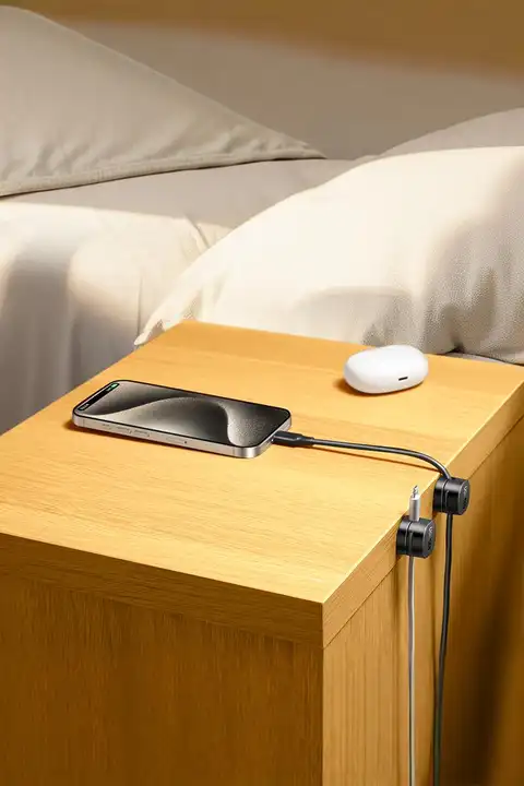 UGREEN データケーブル収納ホルダー【マグネット固定式・デスク用・スマホ充電ケーブル整理】