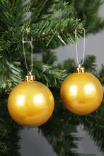 328cm 金色の光沢とマット仕上げのクリスマスボール【クリスマスツリー装飾用・掛け用】