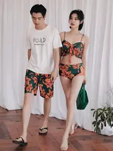 海辺のカップル水着【ビキニ・ロングスカート・リゾート用・高級感】（セットアップ対応）