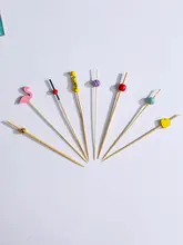 使い捨て フルーツフォークセット【可愛いデザイン・カクテルやお菓子用】