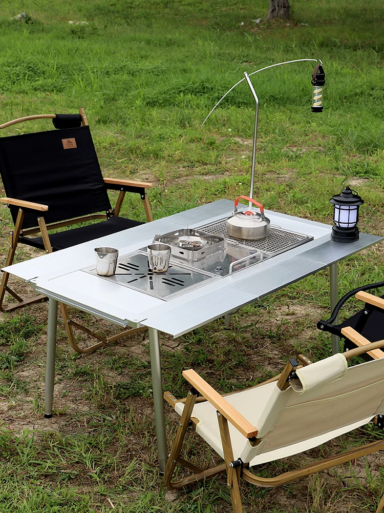 步林ガイドシリーズアウトドアキャンプテーブル：2人でキャンプする際に最適なモジュールタイプのテーブルとは
