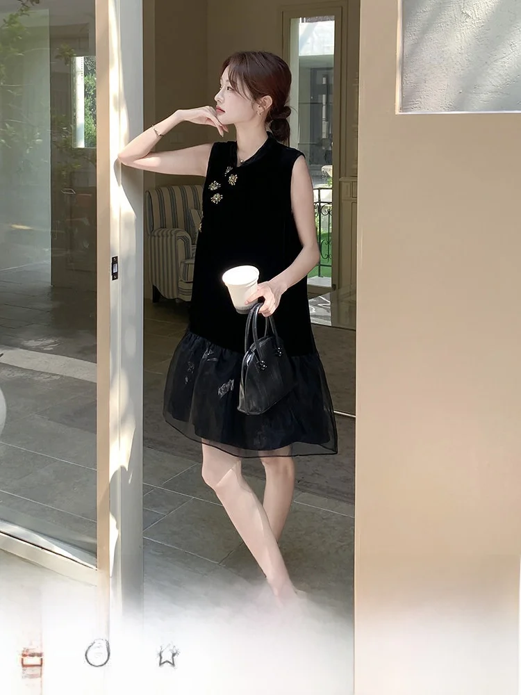 黒ノースリーブワンピース 羽織 夏：魚尾デザインの通勤向けA型ドレスの実用性とサイズガイド