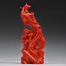 天然真朱砂の赤い朱雀オブジェ【火属性・装飾用】