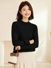 恒源祥 100%純羊毛ニットセーター【秋冬用・ハイネック・無地】