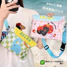 可愛いスマホ用防水バッグ【タッチスクリーン対応・海水浴用・大容量】
