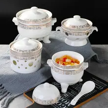 陶器製 蠟燭温熱用食器セット【保温多機能・燕窩炊飯器・一人用】