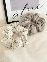 高弾力 バリエーション豊富なドットデザインヘアゴム【お団子ヘア・ポニーテール用】