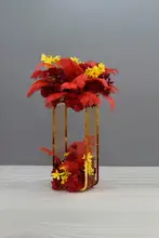 高級感ある千絲羽毛のデスクフラワーアーティフィシャルフラワー【テーブルデコレーション・ホテル・バー用】