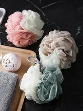大サイズ バスボール【泡立ち良好・可愛いバスフラワー・背中の洗浄に最適】