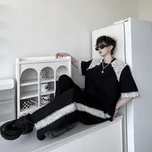 夏季の高級感ある短袖シャツ【フリンジ・毛羽立ちデザイン・ワイドパンツ】（セットアップ対応）