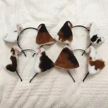 シマリ胡犬耳のヘアバンド【タマイズ可能・手作り・動物耳デザイン】