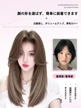 オシャレなレイヤー入りレースウィッグ【女性用・肩までの長さ・ハイグレード】