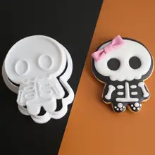 ハロウィン用スカル型クッキー型【韓国スタイル・クリエイティブ・シュガークッキー】
