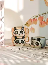 手描きカートゥーンデザインの陶製マグカップ【誕生日プレゼント・家庭用・高品質】
