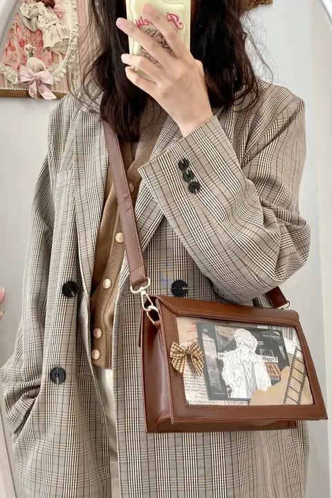 信封デザインのかわいい斜め掛けショルダーバッグ【二次元テーマ・日常使いに最適】