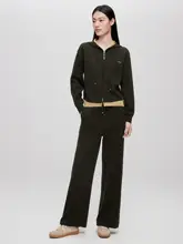 美麗ノ羊毛のカジュアルストレートワイドパンツ【冬用・フィット】