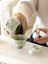 陶製茶缶【パンダデザイン・携帯用・小型】