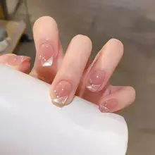 フレンチネイルデザインの猫眼ネイルシール【極上の柔らかさ・華やかでシンプル】