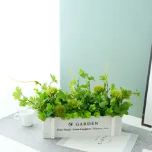 造花 鉢植え 木製フェンス フレンチカントリー モネの庭風 玄関 ダイニングテーブル インテリアグリーン デコレーション
