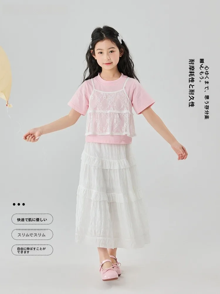 夏用女の子ティーシャツ【短袖・レース・薄手】（セットアップ対応）：法式デザインで通気性を重視したキッズおしゃれブランドの選定基準