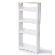 12cm幅のスリム収納ラック【キッチン・冷蔵庫横・トイレ用・移動式】