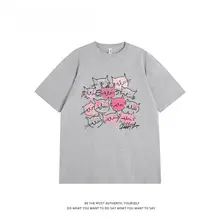 デザイン性の高い猫柄コットン半袖Tシャツ【夏用・ゆったりサイズ】