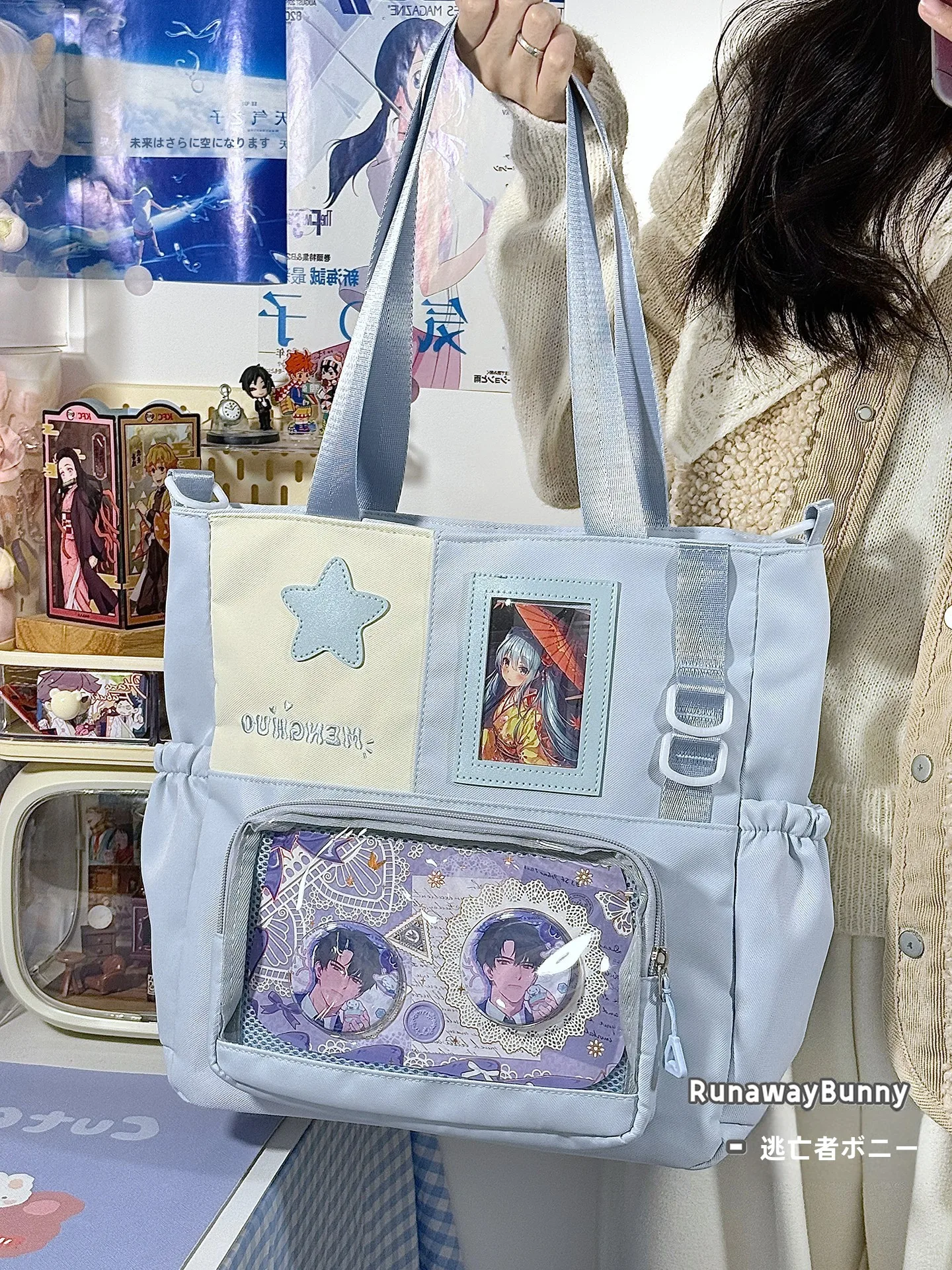 A4縦型トートバッグとしての透明素材小方包：学生向けの実用性とデザイン特性