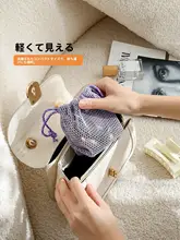 持ち運びに便利なミニメイクポーチ【メッシュ素材・小物収納・巾着タイプ】