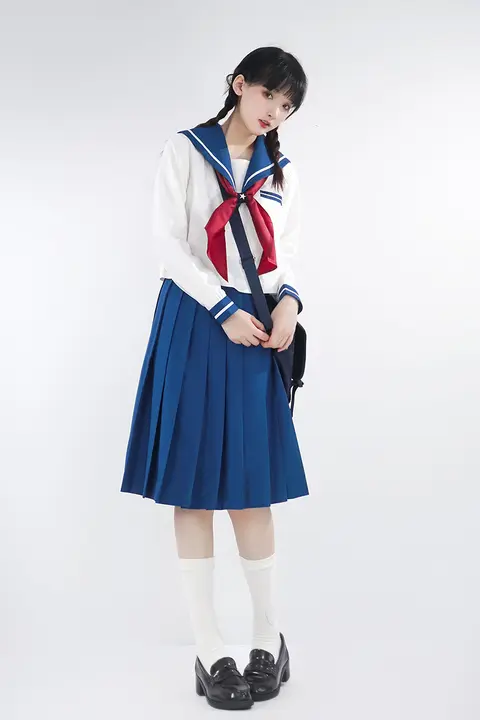 JK制服【長袖・冬用・セーラー服・五色交換可能】（セットアップ対応）