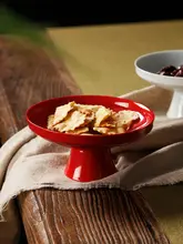 高足ボウル 陶器 和風 お供え 茶菓子皿 フルーツ ナッツ 仏具